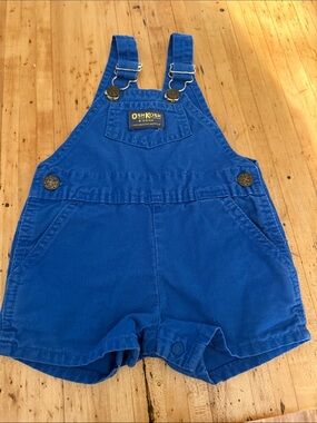 OshKosh B'gosh Royal Blue Kids Shorts Overalls USA 12 months